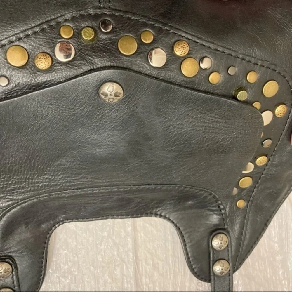 Patricia nash ergo studded distressed leather hobo bag
